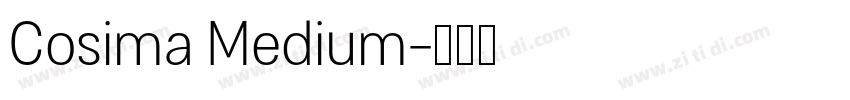 Cosima Medium字体转换